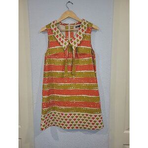 Dear Creatures Anthropologie Mod Collared Dress Size Medium Pockets Sleeveless